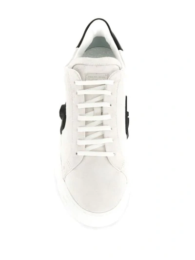 Shop Philipp Plein Skull-embellished Sneakers In White