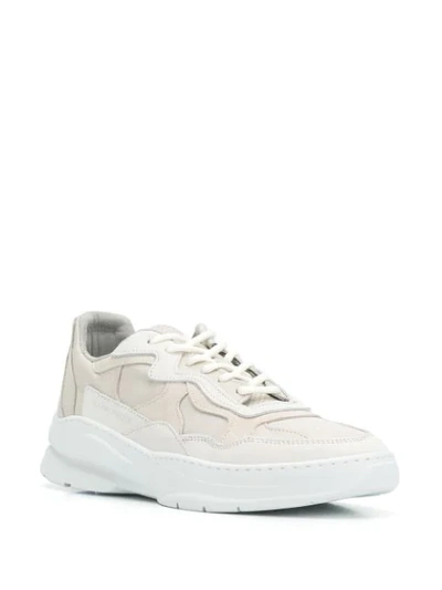 Shop Filling Pieces Panelled Lace-up Sneakers In White