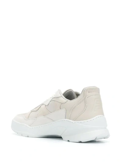 Shop Filling Pieces Panelled Lace-up Sneakers In White