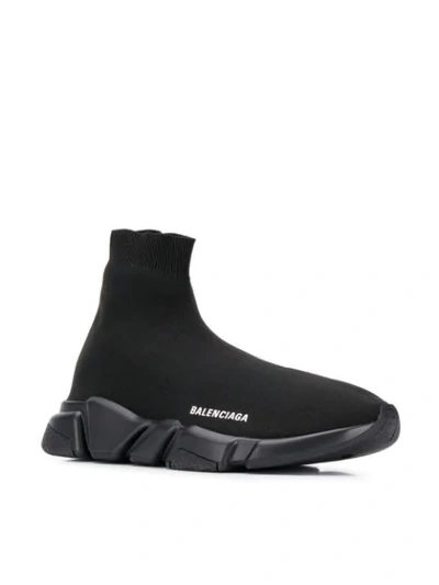 Shop Balenciaga 'speed' Sneakers In Black