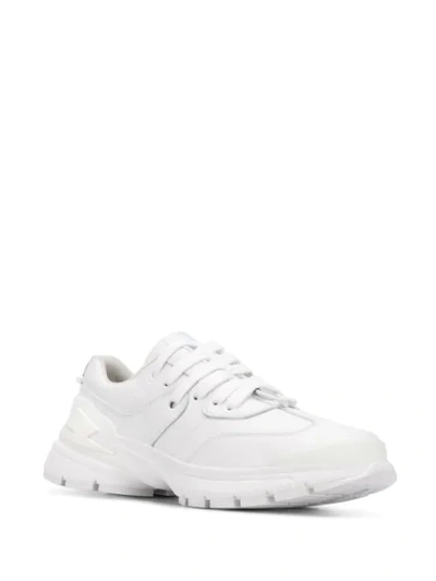 Shop Neil Barrett Bolt Low Top Sneakers In White