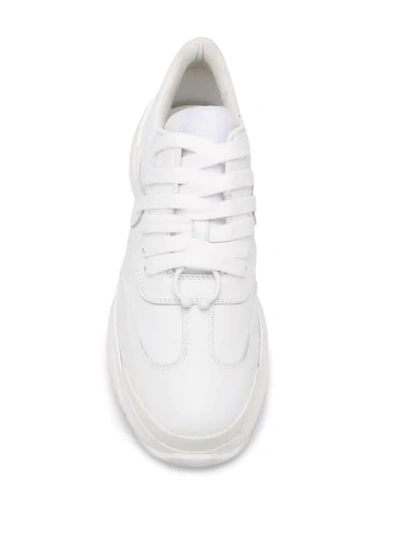 Shop Neil Barrett Bolt Low Top Sneakers In White