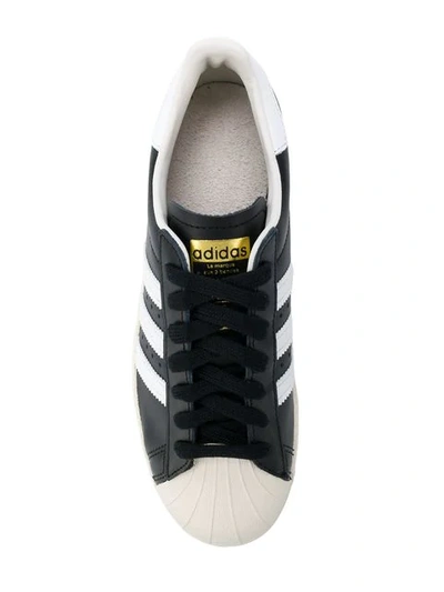 Shop Adidas Originals Superstar Lace-up Sneakers In Black ,white