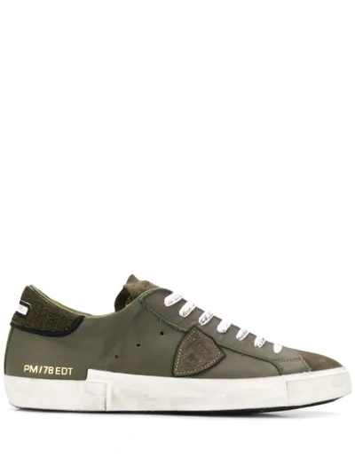 Shop Philippe Model Low-top Sneakers In Green