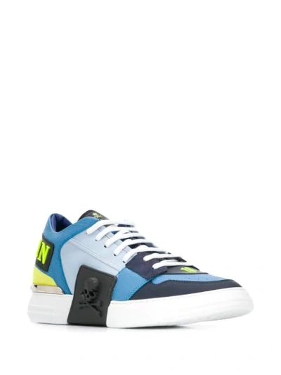 Shop Philipp Plein Colour-block Sneakers In Blue