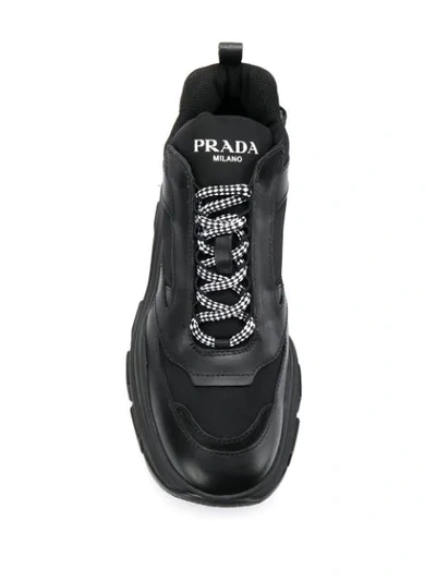 PRADA PEGASUS SNEAKERS - 黑色