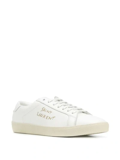 Shop Saint Laurent Court Classic Sneakers In White