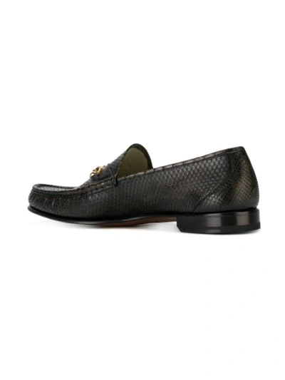 Shop Tom Ford Snakeskin Effect Loafers In Brown