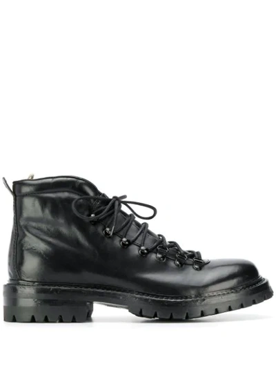 Shop Officine Creative Lace-up Chunky Boots In Nero