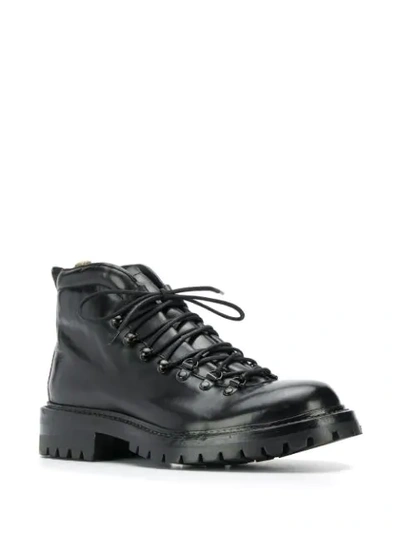 Shop Officine Creative Lace-up Chunky Boots In Nero