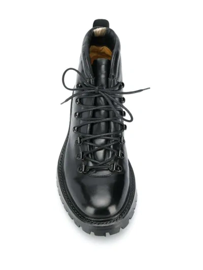 Shop Officine Creative Lace-up Chunky Boots In Nero