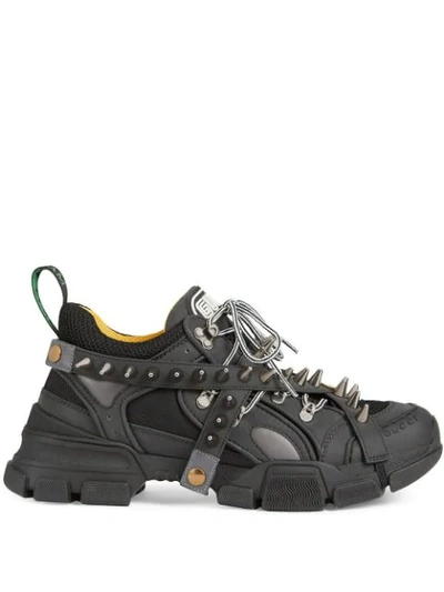 Gucci Men's Flashtrek Sneaker With Removable Spikes In Black | ModeSens