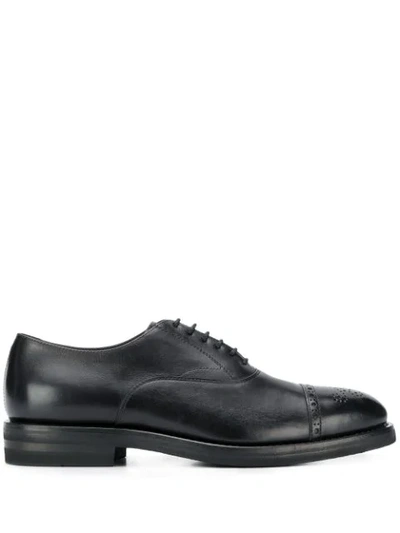 Shop Henderson Baracco Perforated Lace-up Shoes In Black