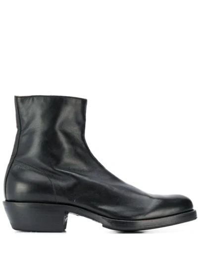 Shop Premiata Side Zip Ankle Boots In Black