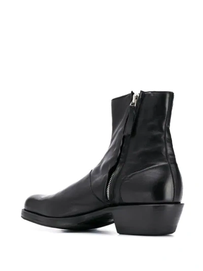 Shop Premiata Side Zip Ankle Boots In Black