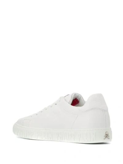 Shop Philipp Plein All Over Pp Sneakers In White