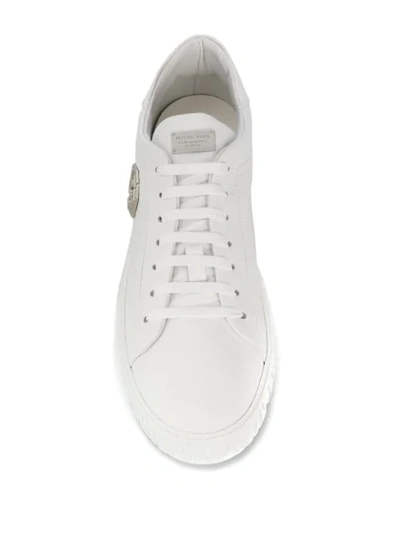 Shop Philipp Plein All Over Pp Sneakers In White