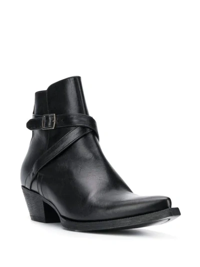 Shop Saint Laurent Wyatt Boots In Black