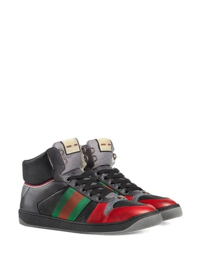 Shop Gucci Screener High-top Sneakers In Black