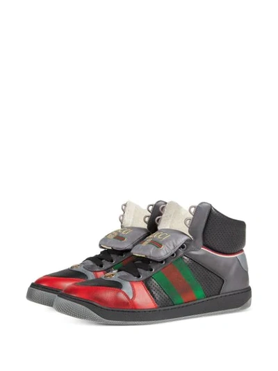 Shop Gucci Screener High-top Sneakers In Black