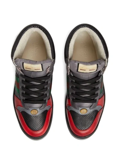 Shop Gucci Screener High-top Sneakers In Black