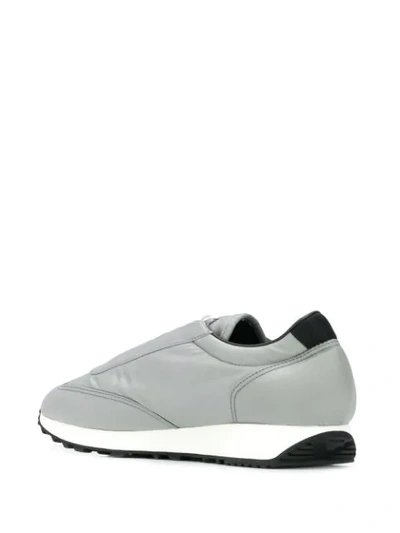 Shop Prada Logo Patch Low-top Sneakers In Grey