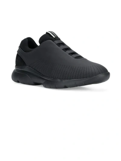 Shop Ermenegildo Zegna Techmerino™ Perforated Runner Sneakers In Black