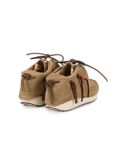 Shop Visvim Brown Fbt Veggie Sneakers In Neutrals