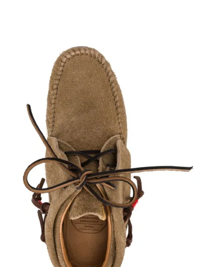 Shop Visvim Brown Fbt Veggie Sneakers In Neutrals