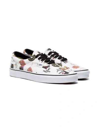 Shop Vans Ua Era A Tribe Called Quest Print Cotton Sneakers In White/fantasia