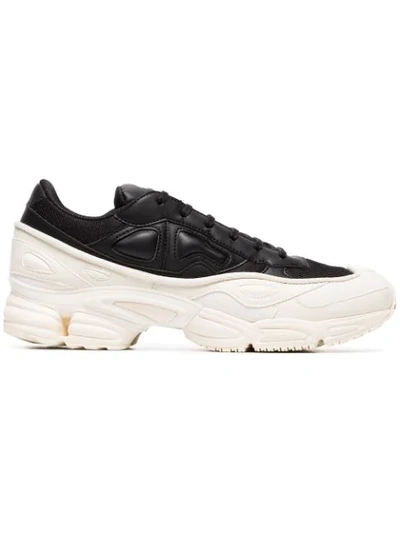 Shop Adidas Originals X Raf Simons Ozweego Leather Sneakers In Black
