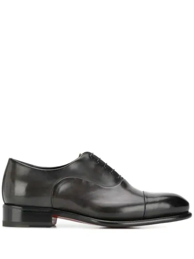 Shop Santoni Toe-cap Oxford Shoes In Grey