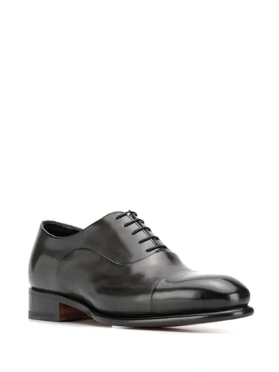 Shop Santoni Toe-cap Oxford Shoes In Grey