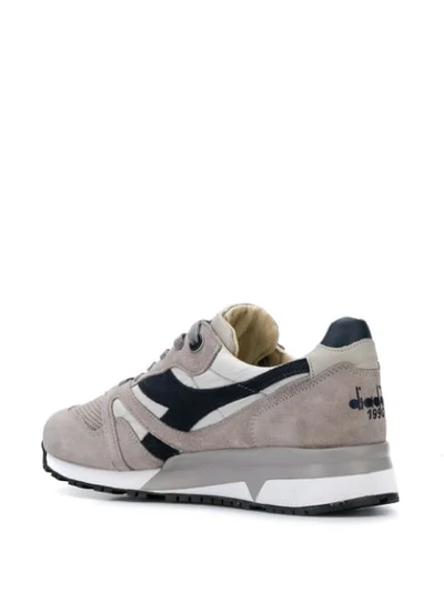 Shop Diadora Panelled Sneakers In Grey