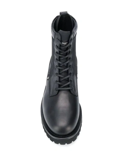 Shop Woolrich Ridged Lace-up Boots In Black