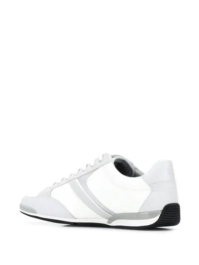 Shop Hugo Boss Two Tone Low Top Sneakers In Grey
