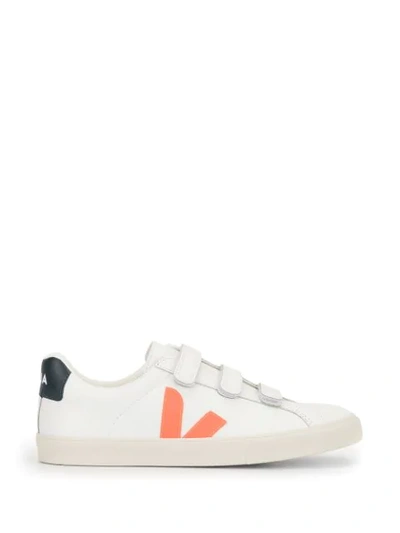 Shop Veja Esplar 3-lock Touch-strap Sneakers In White