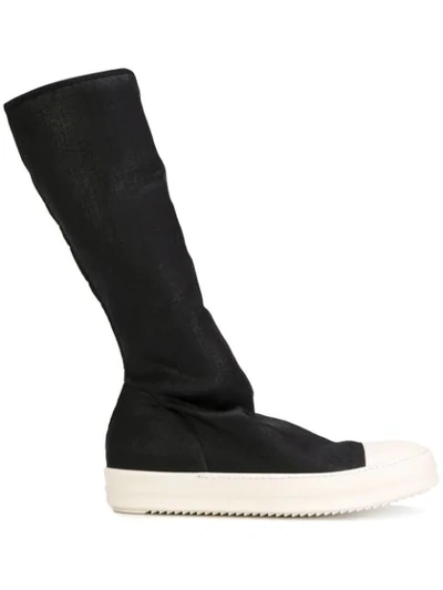 Shop Rick Owens Drkshdw Sneaker Knee-high Boots - Black