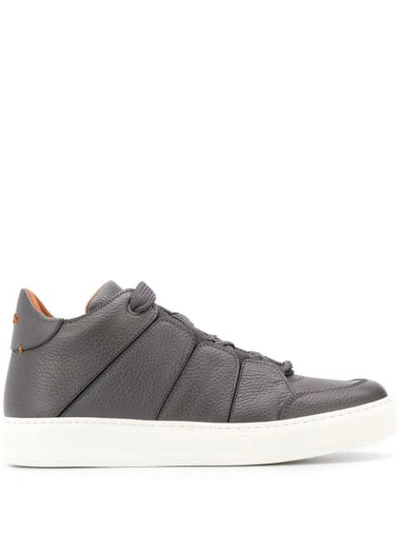Shop Ermenegildo Zegna Pebbled Texture Sneakers In Wey 032   Md Gry Sld