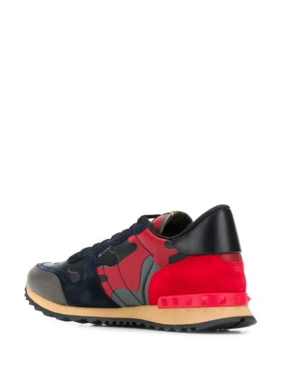 Shop Valentino Rockrunner Sneakers In Blue