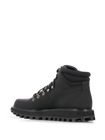 Shop Dolce & Gabbana Hiking Style Boots In Black