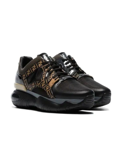 Shop Fendi Fancy Ff Motif Sneakers In F15v0 Black