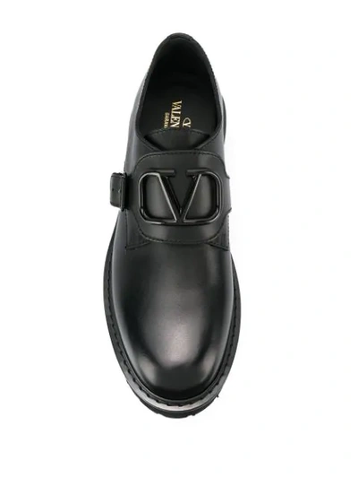 VALENTINO GARAVANI DERBY VLOGO SHOES - 黑色