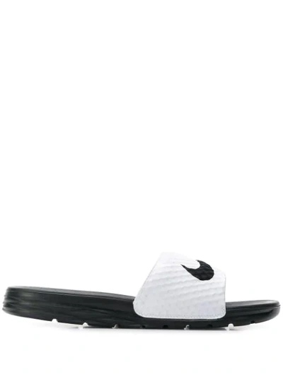 Shop Nike Benassi Solarsoft 2 Slides In White