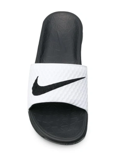Shop Nike Benassi Solarsoft 2 Slides In White