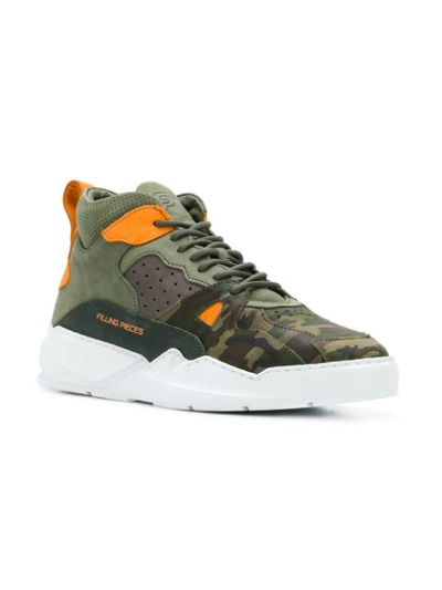Shop Filling Pieces Low-top Camouflage Sneakers - Green