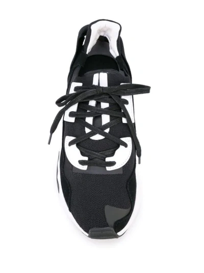 Shop Y-3 Reberu Low Top Sneakers In Black/white