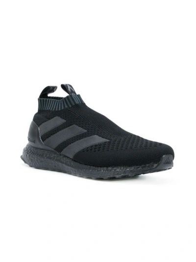 Shop Adidas X Paul Pogba Black Slip On Sneakers