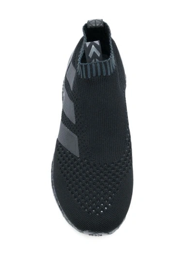 Shop Adidas X Paul Pogba Black Slip On Sneakers