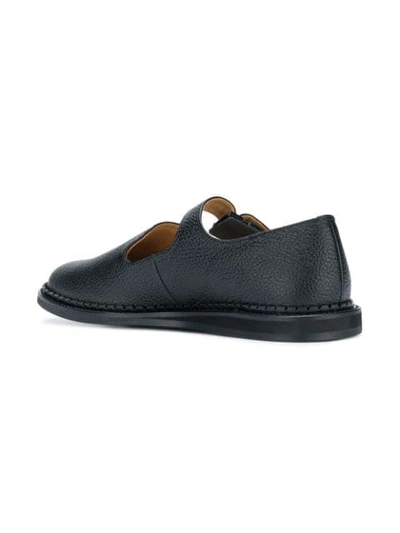 Shop Hender Scheme Buckled Strap Loafers In Black